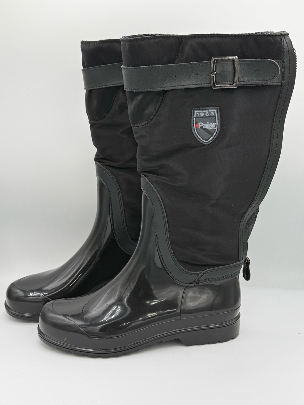 Pajar Black Women's Waterproof Mid-Calf Winter Boots with Buckle